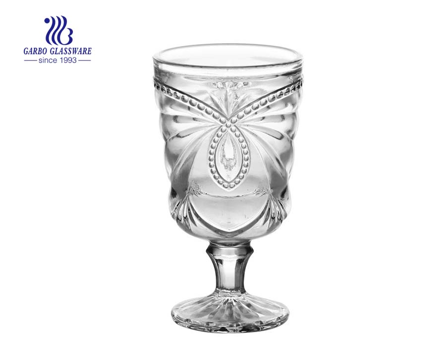 196ml glass tea wine goblet with factory price