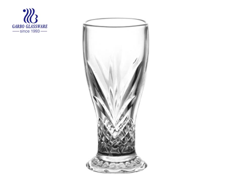 120ml juice drinking glass goblet with high white clear quality