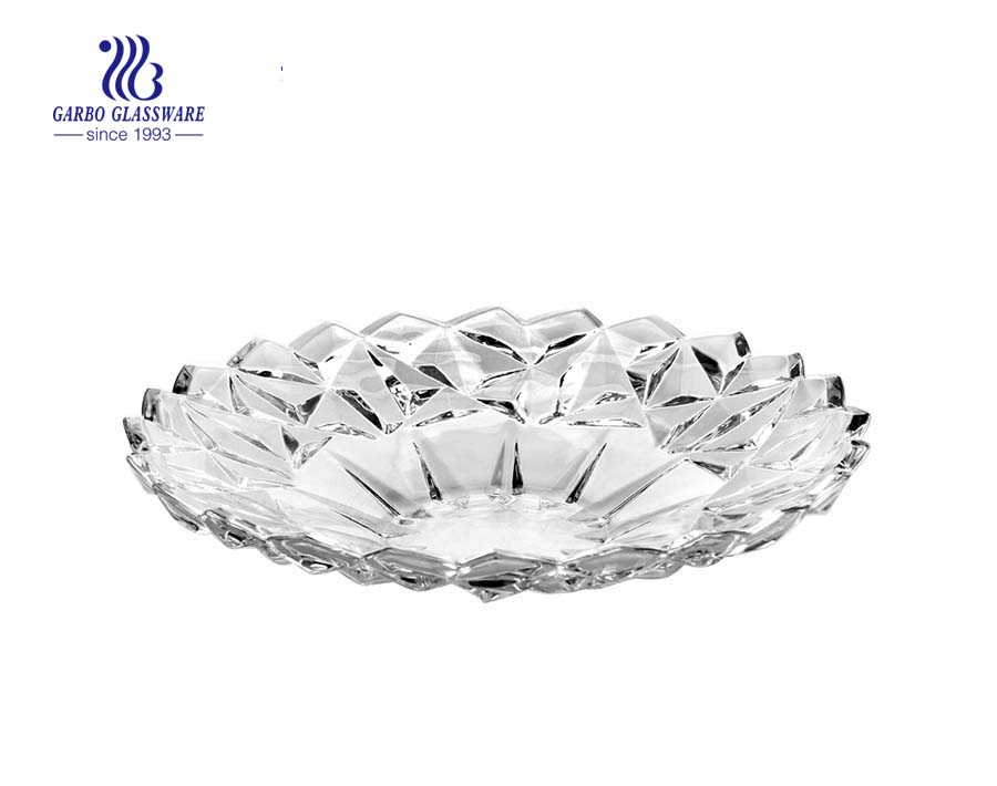 10.47'' Glass Fruit Plate for Home Usage