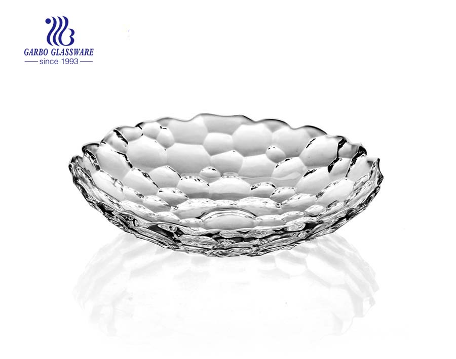 10.47'' Glass Fruit Plate for Home Usage