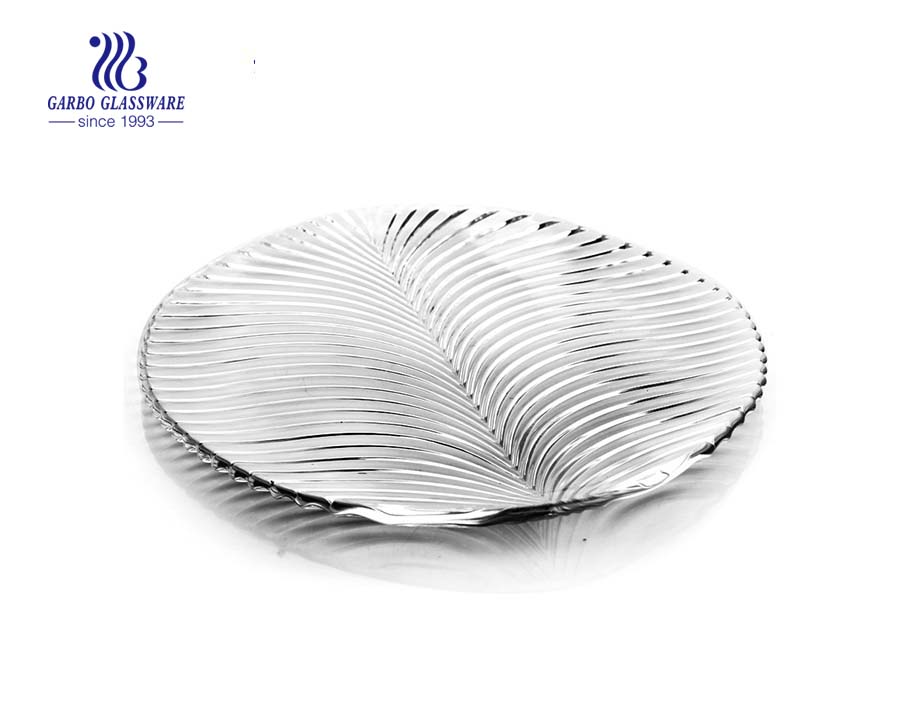 10.47'' Glass Fruit Plate for Home Usage