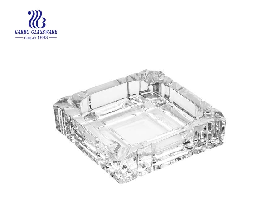 Square Classic design glass ashtray