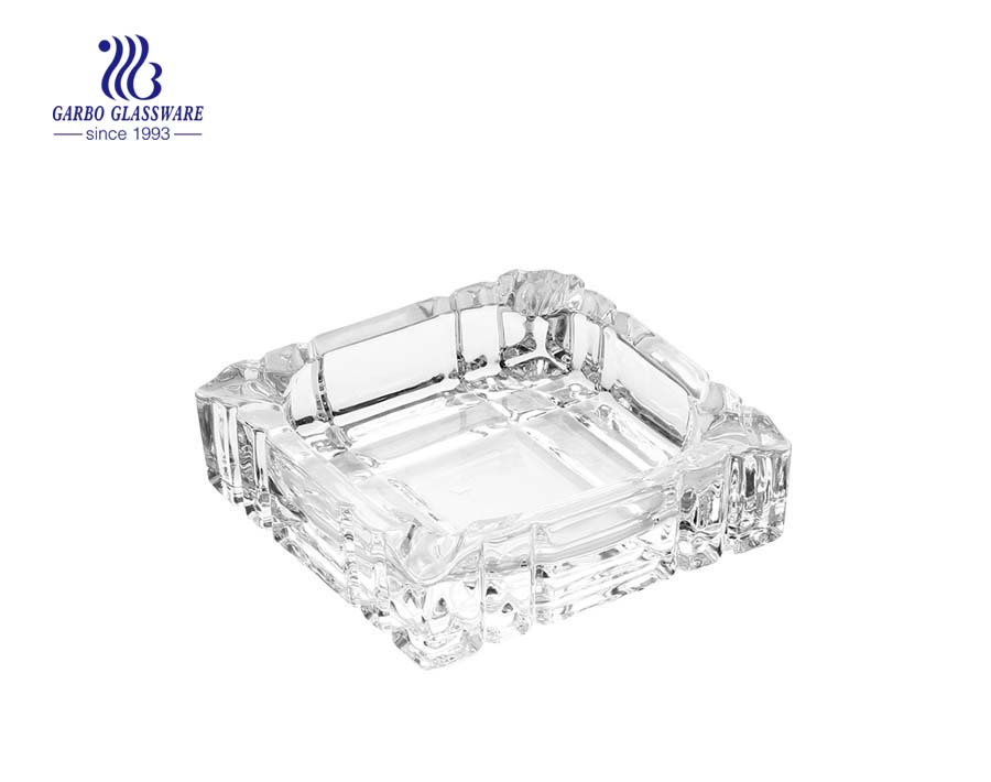 Square Classic design glass ashtray