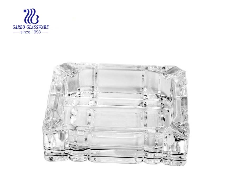 Square Classic design glass ashtray