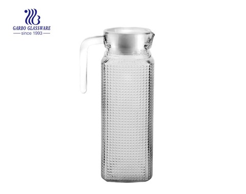 الصين مصنع الأواني الزجاجية شفافة إبريق زجاجي 1 لتر مع مقبض