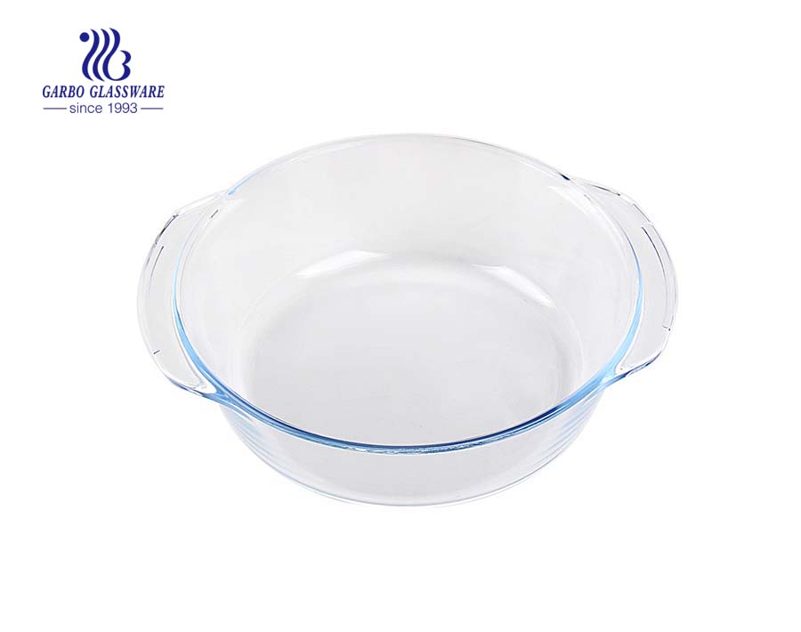 Design clássico de venda quente Eco-Friendly transparente tigela de salada de vidro gravado