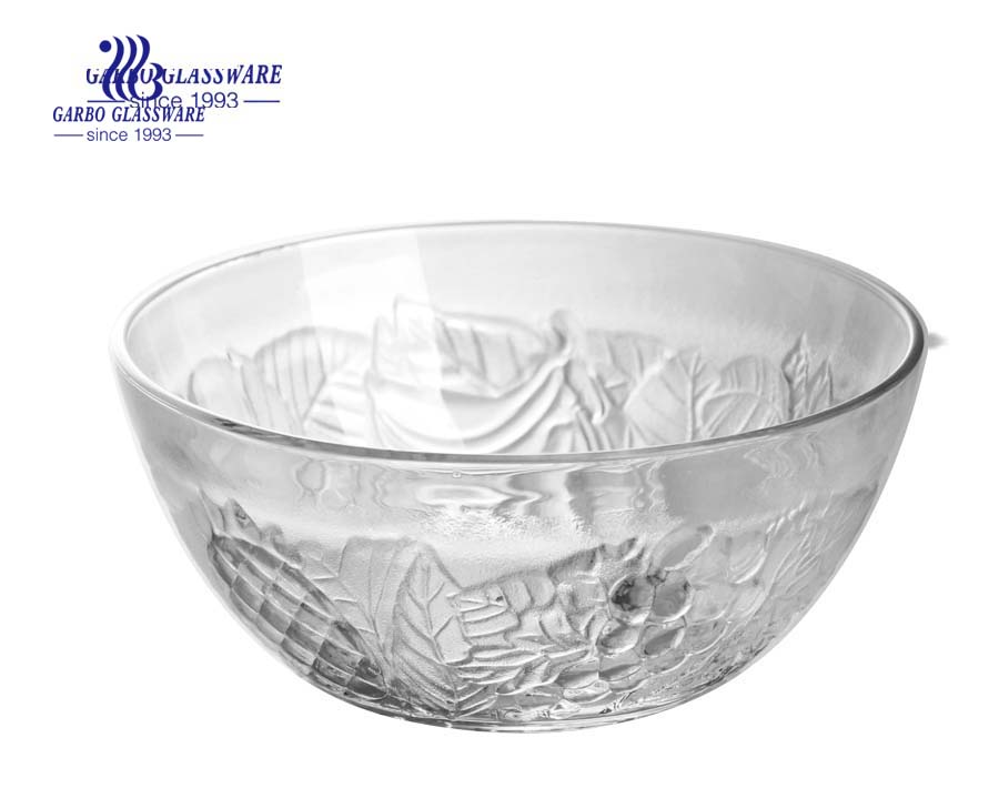 Wholesale Cheap Crystal Decorative Flower Shape Clear Glass Salad Bowl