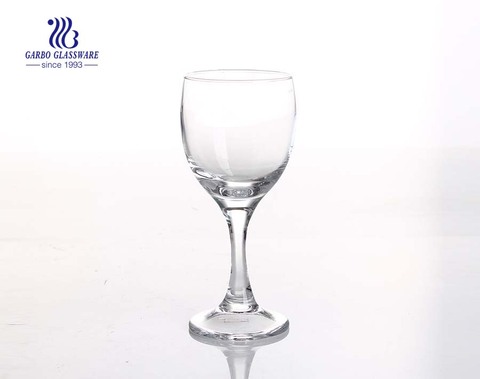 Wholesale 195ml goblet bulk crystal glass stemware 