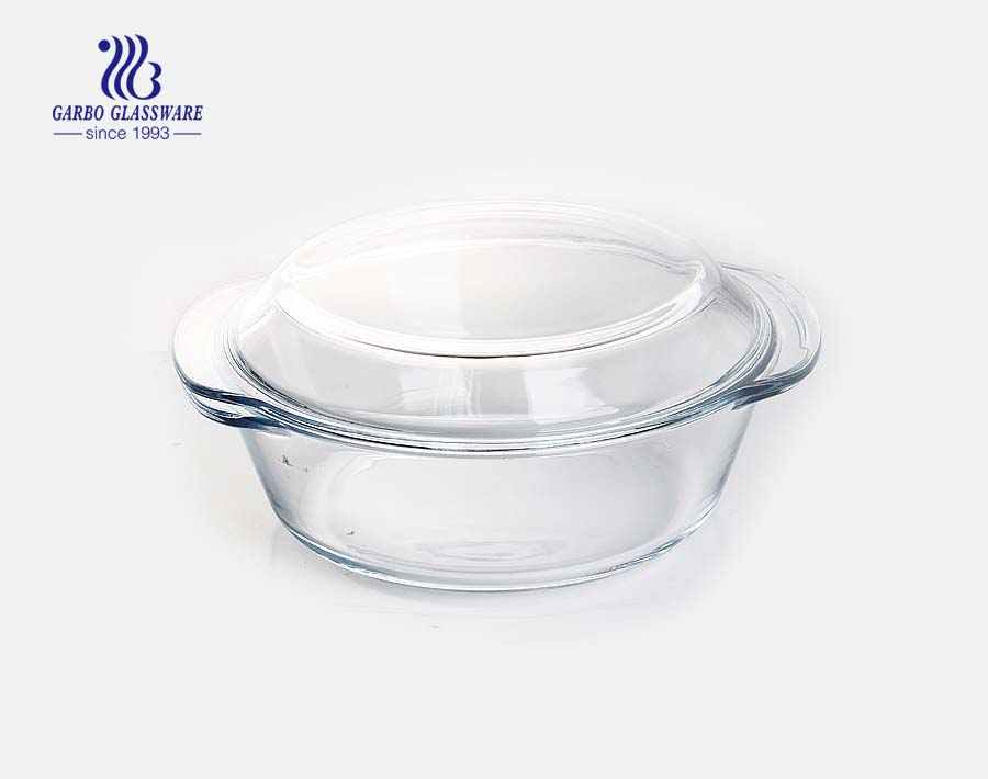 Middle Size 800ml Classic Diagonal Stripe Glass Salad bowl 