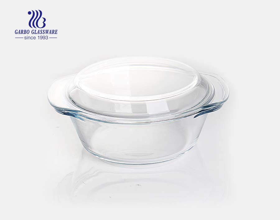 Middle Size 800ml Classic Diagonal Stripe Glass Salad bowl 