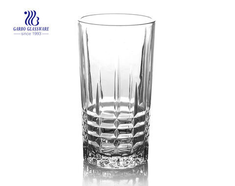 9OZ glass high ball tumbler for juice and wine drinking