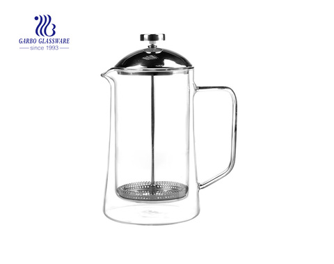 1L Big capacity french press pyrex glass coffee maker