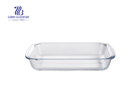 Popular Glassware 1.8L rectangle baking bowls 