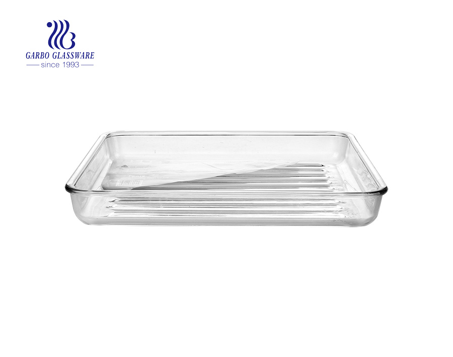 Bols de cuisson rectangulaires en verre de 1.8 L populaires