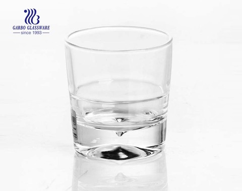 Vaso de vidrio transparente de 6 oz para beber whisky