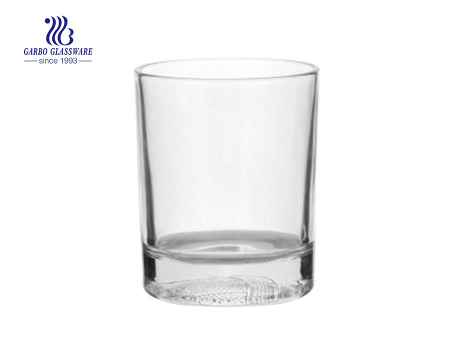 6oz clear glass cup for whisky drinking 