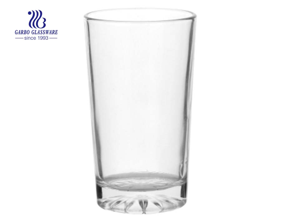 6oz clear glass cup for whisky drinking 