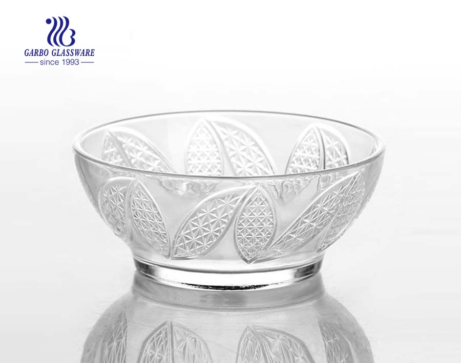 Neues Design 6 Zoll Tartan Crystal Glass Bowl für Lebensmittel enthalten