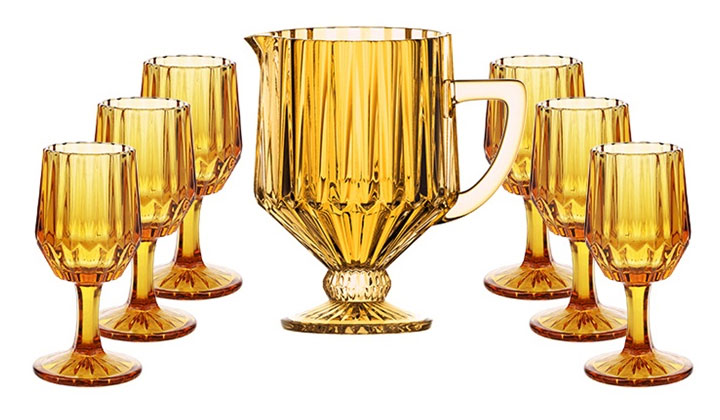 The most popular solid color embossed glassware on sale