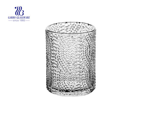 حامل شمعة زجاجي مستدير الشكل للاستخدام في الديكور