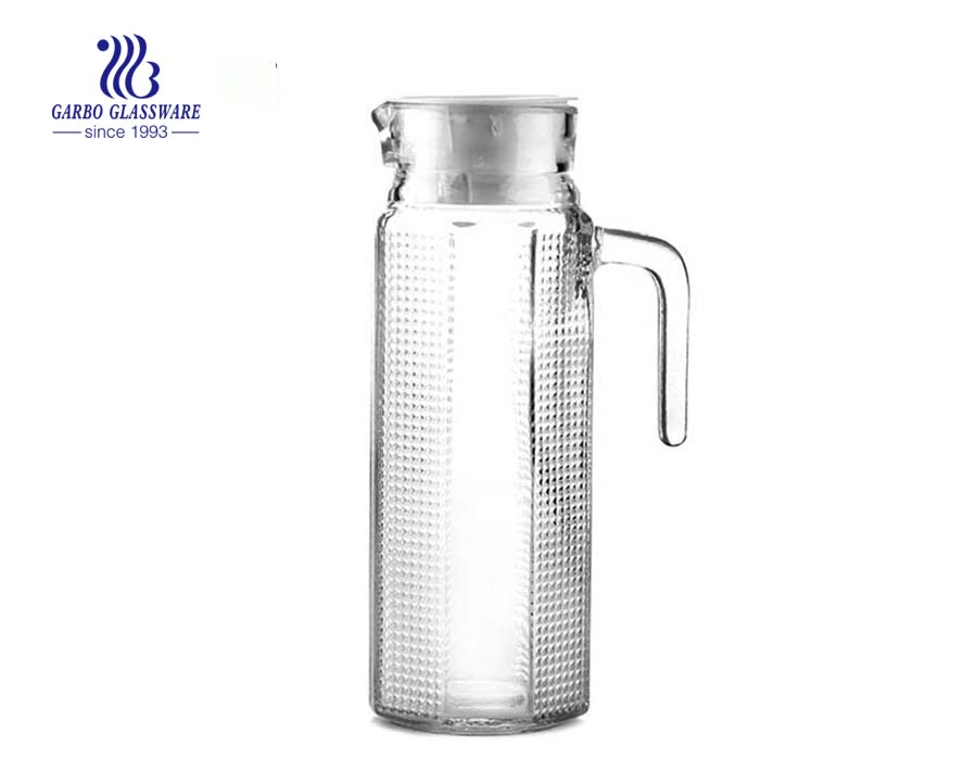 Classic design barware pitchers clear glass