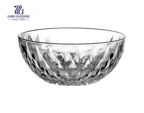 Classic Diamonds Glass Serving Bowls