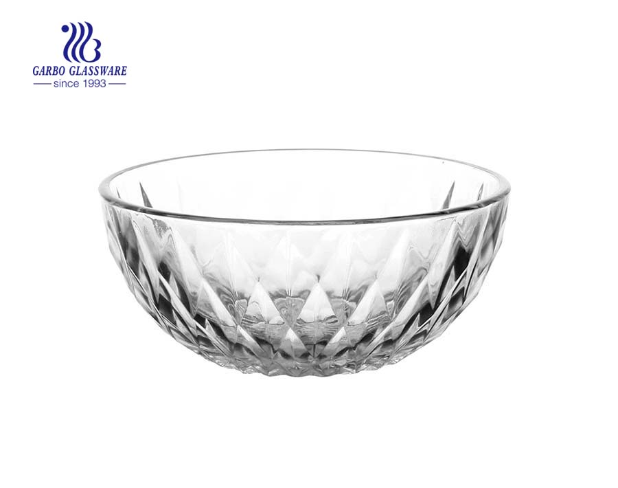 Classic Diamonds Glass Serving Bowls