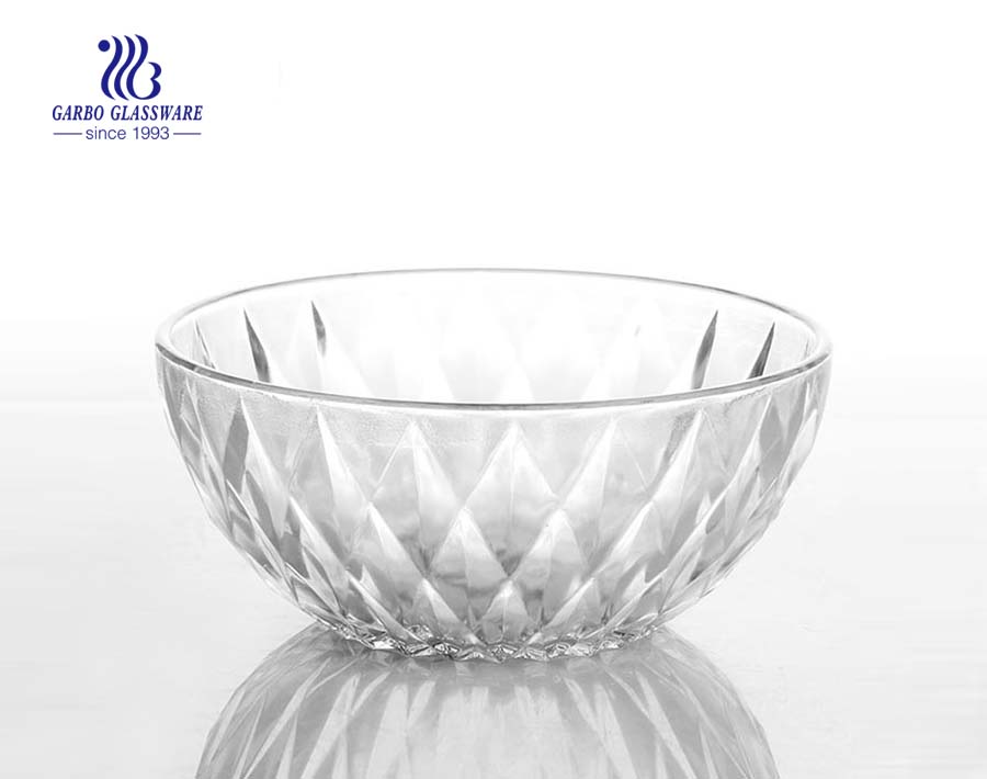 Classic Diamonds Glass Serving Bowls