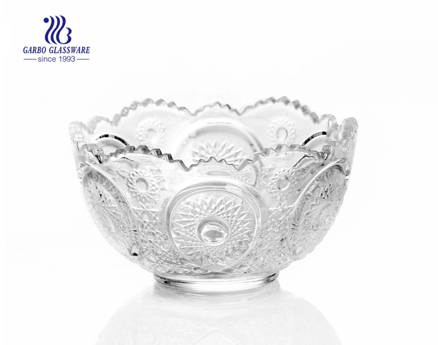 3.94'' Glass Bowl with Sunflower design