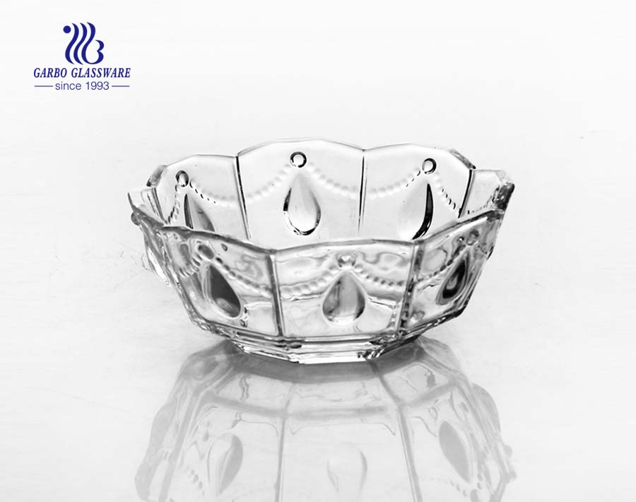 4inch small wave design glass food contain bowl