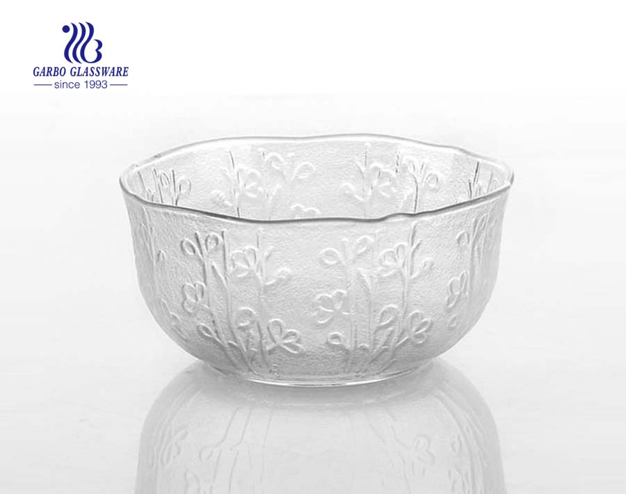4inch small wave design glass food contain bowl