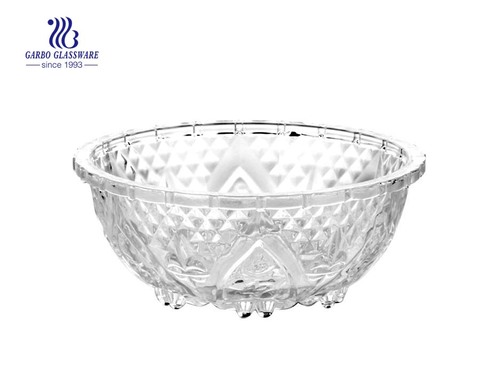 Best Quality Food Grade 6 inch Clear Glass Salad Fruit Bowl 