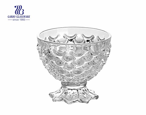 Classical style fish design glass sundae ice cream cup