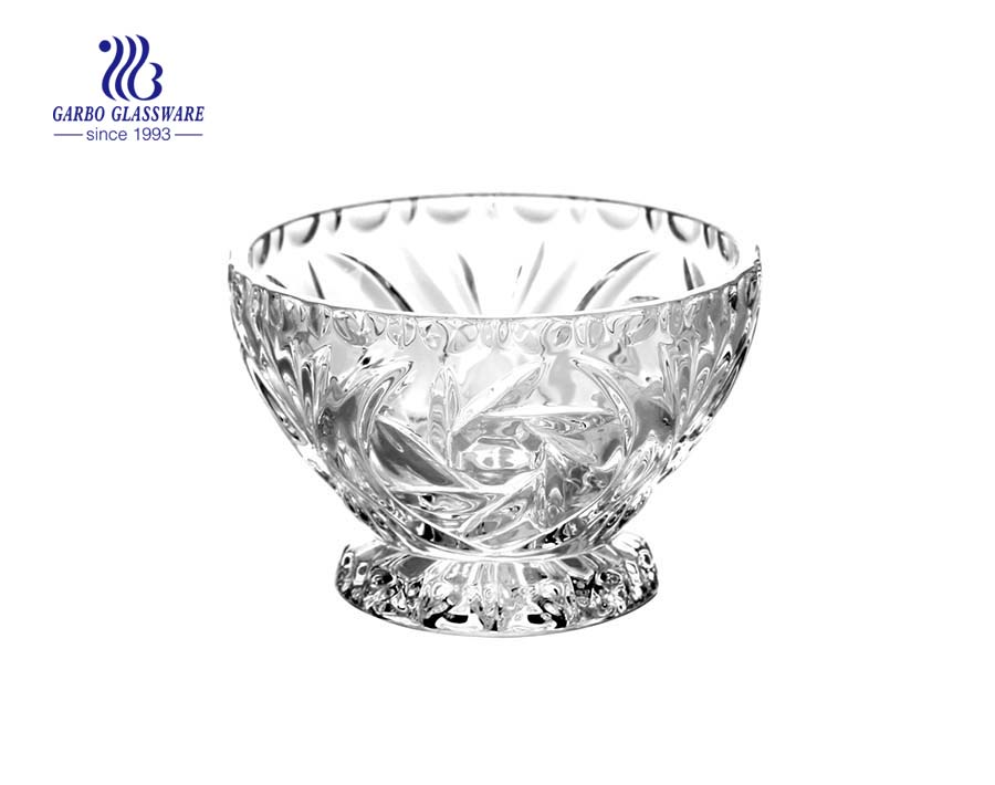 New design vanilla glass ice cream bowl for dessert