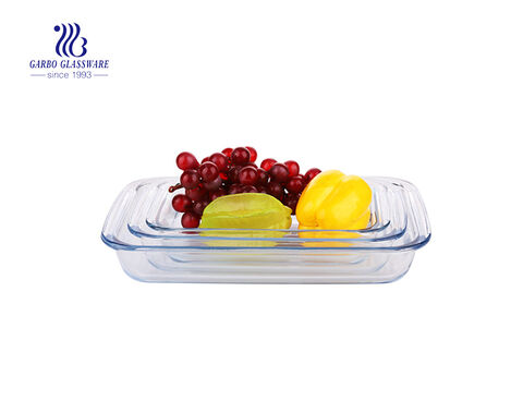 Pyrex 3PCS Набор прямоугольных форм для выпечки с силиконовой крышкой