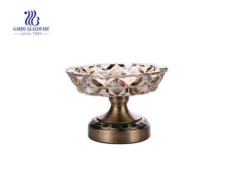 High-end iron plated golden vintage ashtray stand 