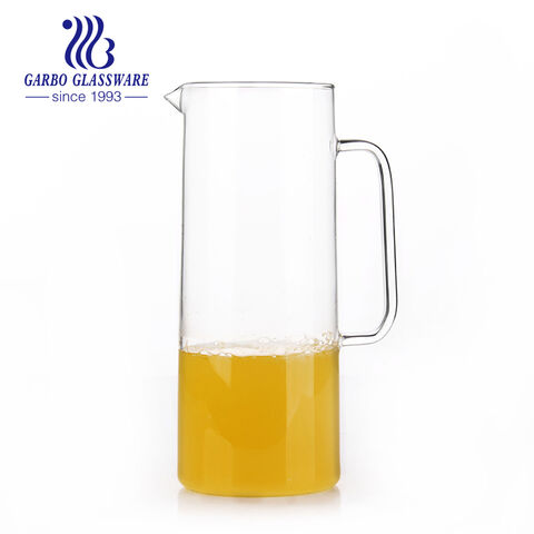 Jarra de agua de vidrio pyrex resistente al calor jarra para beber de vidrio de borosilicato