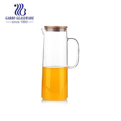 Jarra de agua de vidrio pyrex resistente al calor jarra para beber de vidrio de borosilicato