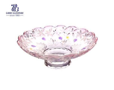 Environment-friendly 12.01'' Glass Colored Bowl for Fruit Serving