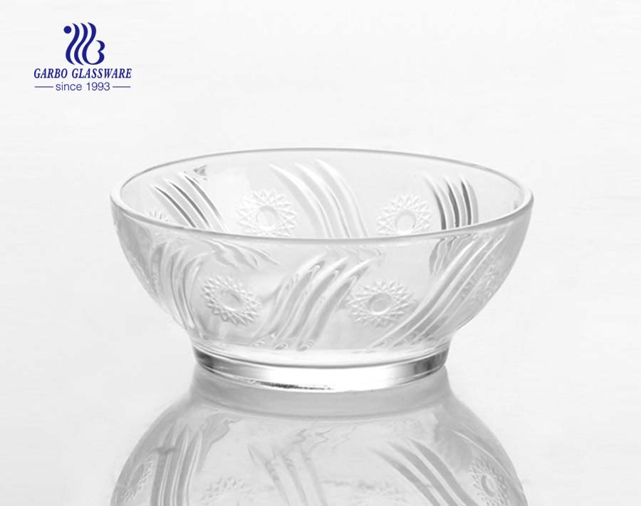 Chinesischer Hersteller Direct Water Ripple Design 1800ml Glassalat Fruit Bolw