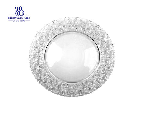 Wholesale Majestic 13inch hotel clear glass salad dessert dish with high quality