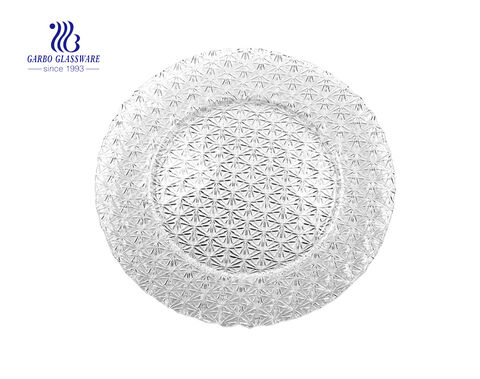 Wholesale Majestic 13inch hotel clear glass salad dessert dish with high quality