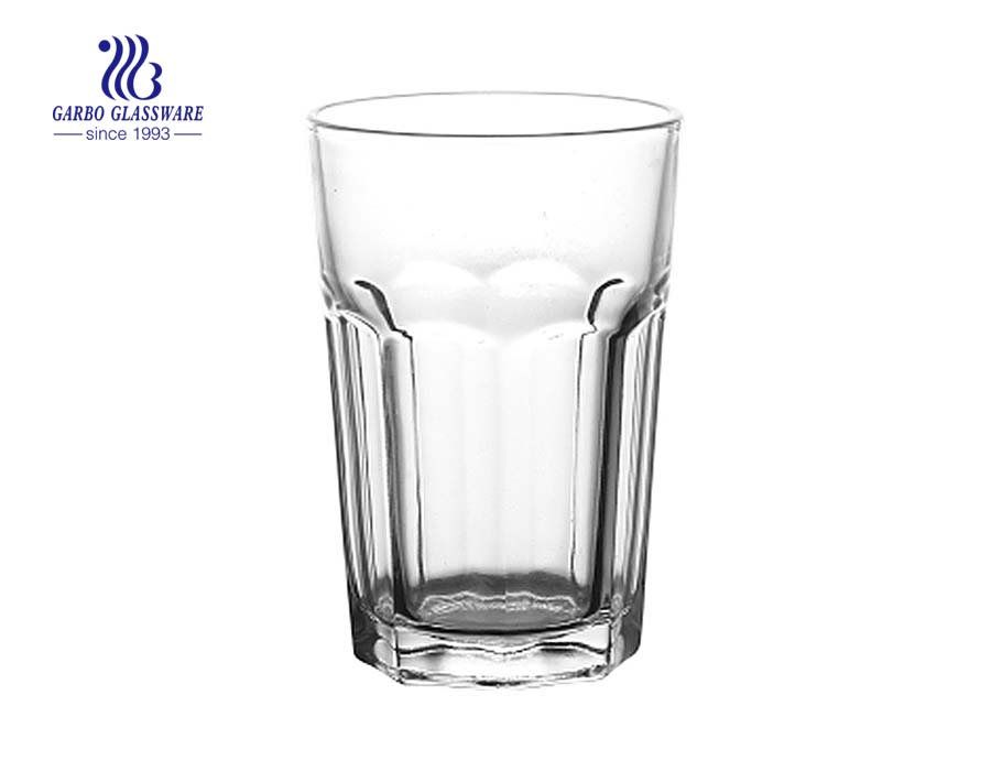 Vaso de vidrio de roca para beber agua de alta calidad de 14 oz