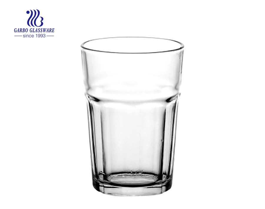 Vaso de vidrio de roca para beber agua de alta calidad de 14 oz