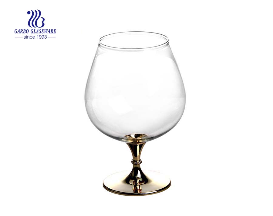 270 مل تصميم جديد كؤوس الشمبانيا كأس النبيذ الزجاج مع الجذعية الذهبية