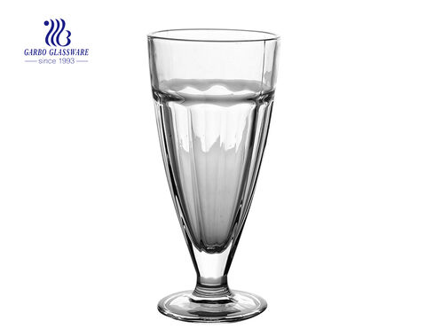 Classic engraved glass milkshake cup for drinking