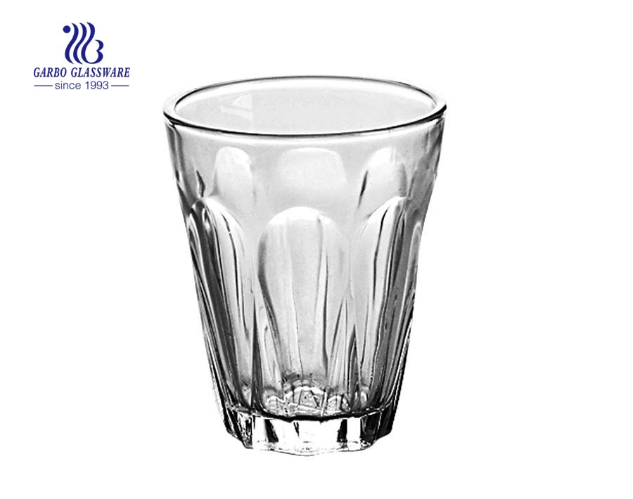 8oz high quality clear pressed water and juice drinking glass cup 