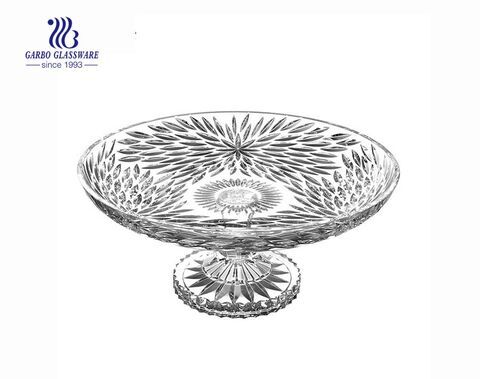 12.44'' Fireworks design of  Glass Plate with stand