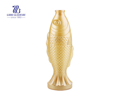 Green Fish Shaped 530ml  Glass Decanter 