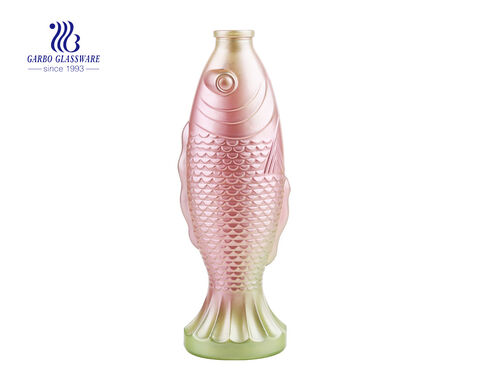 Carafe en verre de 530 ml en forme de poisson vert